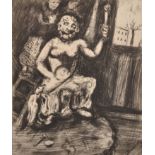 Marc Chagall (1887-1985) Russian-French. An Interior with a Mother and Child, Etching, Unframed,