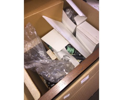 BOX OF BOXED ITEMS, SLIDE PROJECTOR, STEAM CLEANER, SIZE 8 SHOES