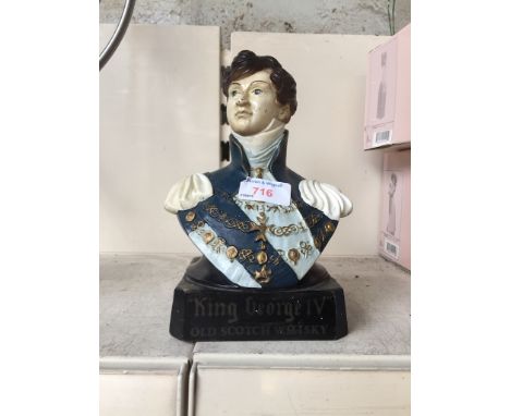 KING GEORGE IV OLD SCOTCH WHISKY RUBBER ADVERTISING BUST