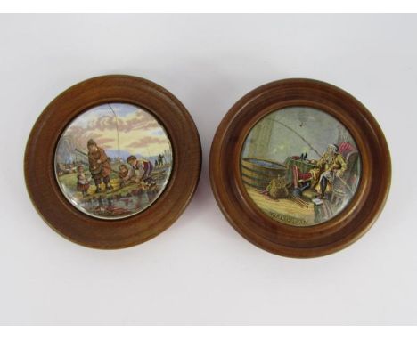A Prattware pot lid,  The Enthusiast, framed, and another Pegwell Bay. (2, AF).