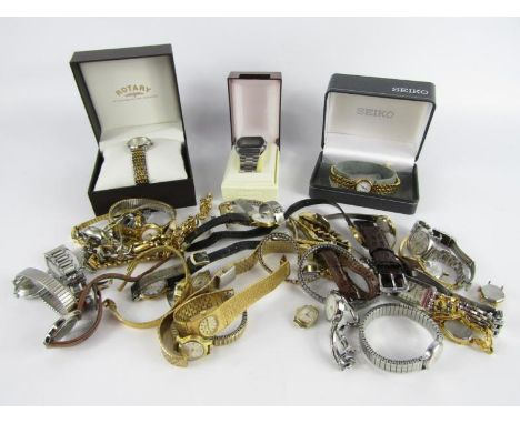 Lady's dress wristwatches, including Rotary, Bulova, Casio and Accurist, (qty).