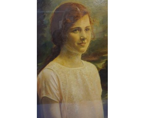 Scottish School "Portrait of Jean Stevenson" Oil on Canvas, 59cm x 43.5cm, in a gilt frame