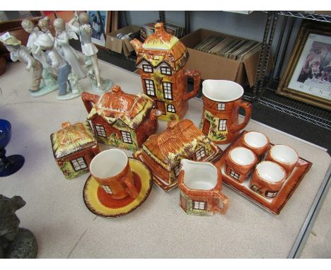 A quantity of Price Kensington cottage ware including teapot and butter dish