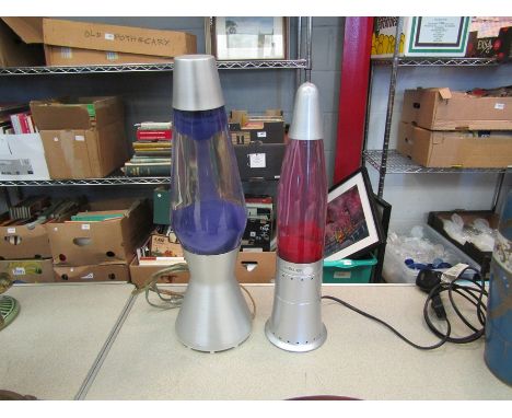 A Mathmos lava lamp, 43cm tall, and one other lava lamp