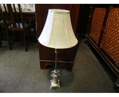 A modern silvered lamp