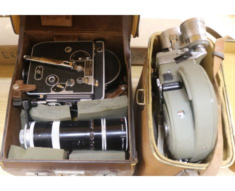 A Camera Aircraft Type G45 Identifier, a Paillard Bolex camera, a Eumig C16 camera and a 'Self-Erecta' screen, all boxed/case