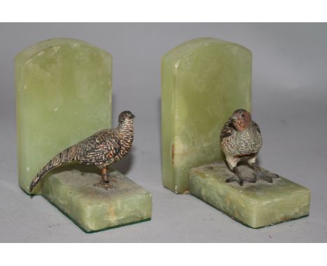 Two cold painted bronze pheasants, one a.f.