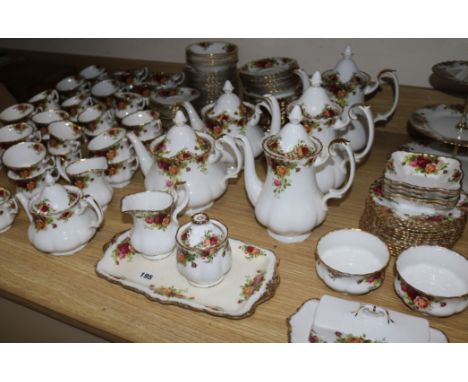 An extensive tea and coffee service