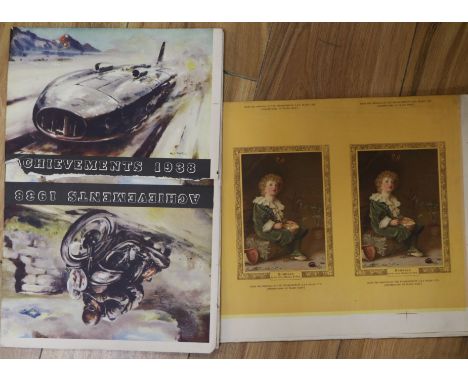 'Motoring Interest - a collection of 1930s lithograph posters