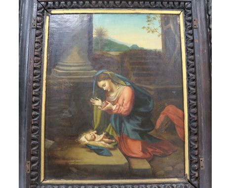 After Old Master, 19th centuryoil on canvas laid on boardVirgin and child30 x 24cm