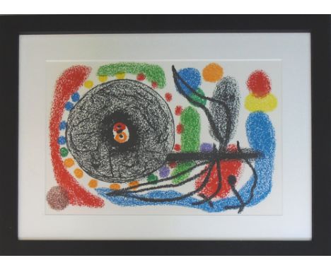 JOAN MIRO (Spanish, 1893-1983), 'Le lezard aux plumes d'or - Hirondelle Sullen', original lithograph in colours, on Rives pap