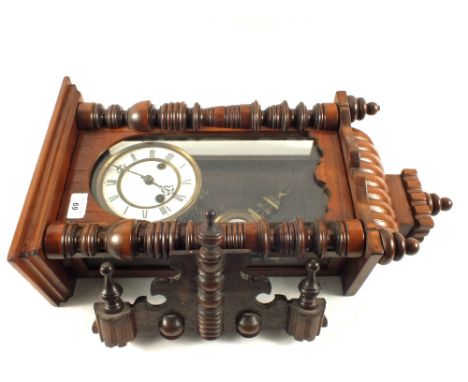 A Mahogany regulator wall clock