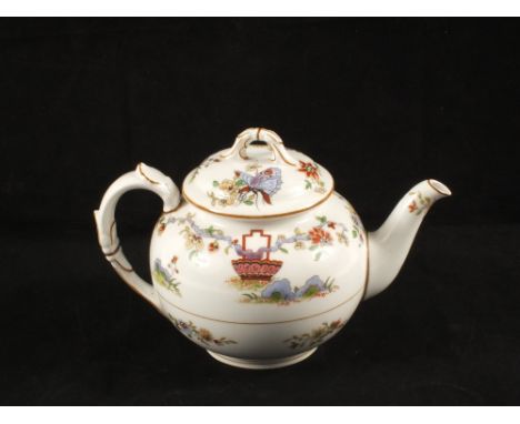 A Royal Worcester floral and insect teapot