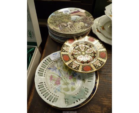 A quantity of display plates including Bradex "Country Connections", Royal Grafton Jubilee plate, Abbeydale and ribbon plate.