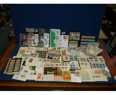 A 'Glory' box of stamps and related material including First Day Covers British Commonwealth Games 1970, Belgian Motorcycle G