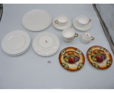 A quantity of Royal Worcester and Aynsley teaware, (one cup a/f).