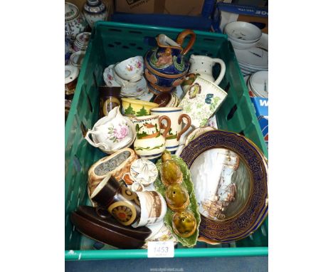 A large quantity of china including Torquay ware, novelty Acorn cruet set, two Denby coffee cups, pair of Spode 'Armada serie