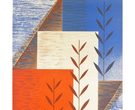 Barnett Freedman, colour lithograph, circa 1950, abstract, sheet size 30" x 20" 