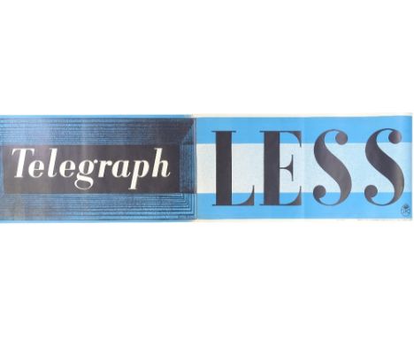 Barnett Freedman, lithograph poster, Telegraph less, 1951, sheet size 13" x 54", unframed 