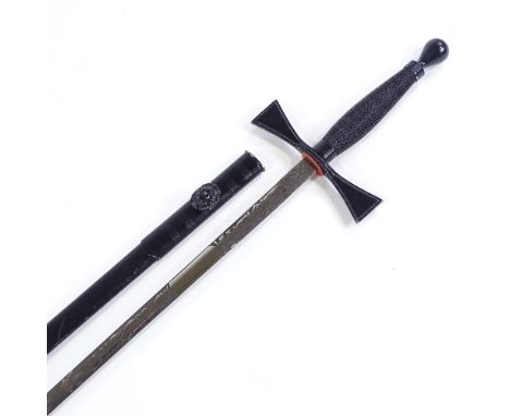 A Wilkinson Masonic ceremonial sword and scabbard with etched blade 