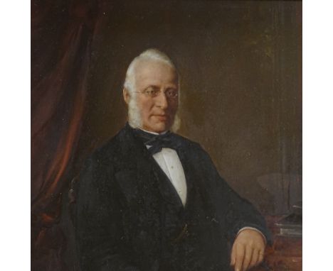 John Horsburgh (1835 - 1924), oil on panel, portrait of a man, signed and inscribed Edinburgh, 14" x 12", framed 