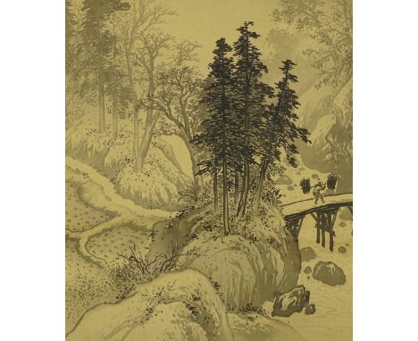 A Chinese scroll painting 