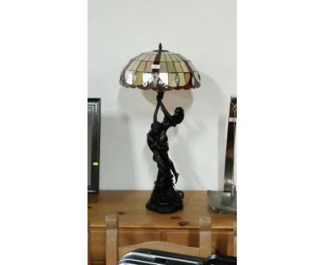 FANTASTIC TIFFANY STYLE ' LOVERS' TABLE LAMP