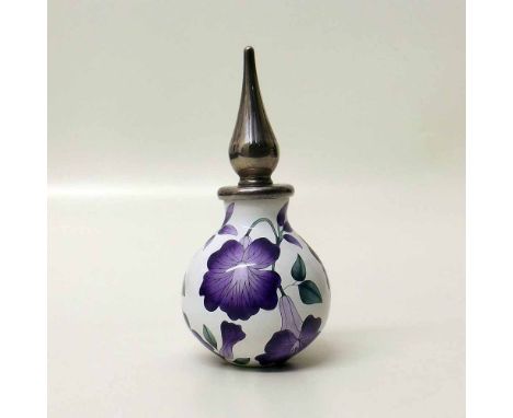 Moorcroft enamel on copper convolvulus scent flask. Condition report: see terms and conditions