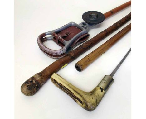 Sword stick, 19th century by Henry Wilkinson with Solingen blade, also a shooting stick and an oriental walking stick. Condit