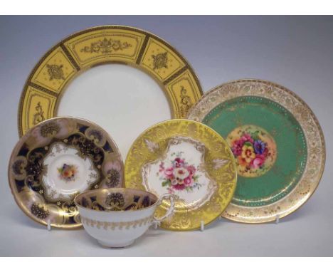 Royal Worcester   to include a cup and saucer painted with fruit signed W.H. Austin, a small plate signed E. Philips, another
