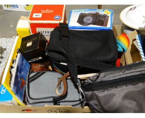 A Collection Of Vintage Cameras And Accessories Including Halina