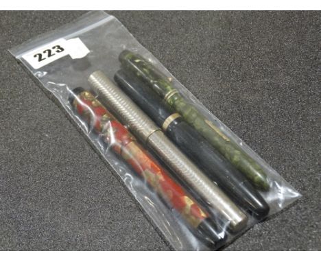 Four Vintage Pens, Two Being Parker