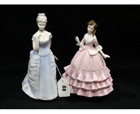 A Coalport China Figure "Emma" Together With A Royal Worcester China Figure "Diana"