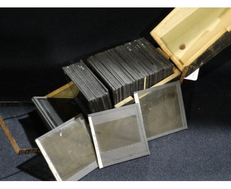 A Purpose Made Wooden Photographic Slide Box And Slides Mainly Detailing German Architectural Views