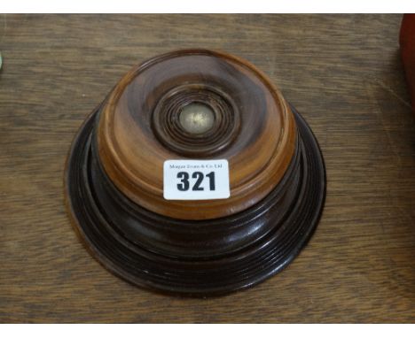 A Turned Lignum Vitae Snuff Box