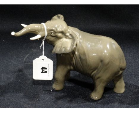 A Beswick Model Elephant With Trunk Stretching, Model 974, Gloss Finish