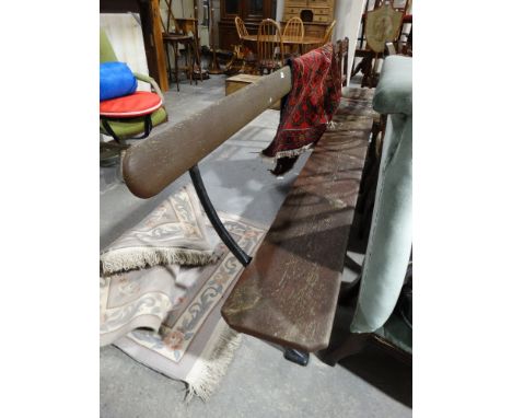A Cast Iron Framed School Type Bench