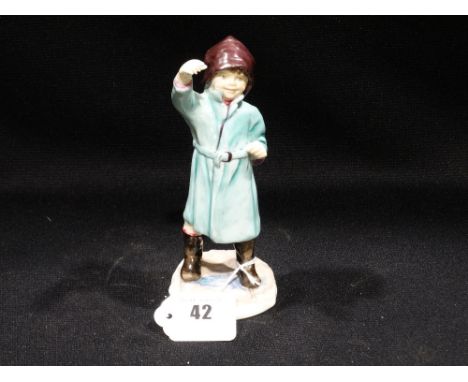 A Royal Worcester China Figure "February" Number 3453