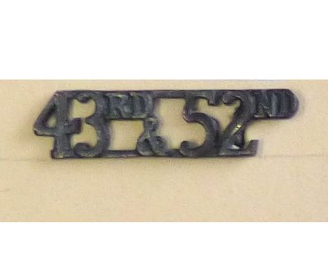 British Shoulder Titles-The Oxfordshire + Buckinghamshire (light Infantry) - 43+57 (W1180) Blackened