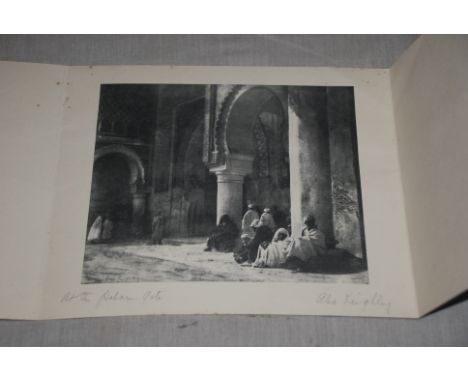 Alexander Keighley Christmas Card with a print 'at the Palace gate' inside. Signed in pencil by the artist .