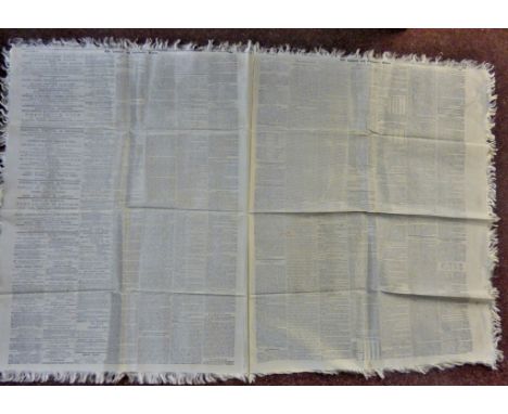Ephemera - 1866 ( Oct 12) The Ipswich and Colchester Times' very well presented in silk - fine display item