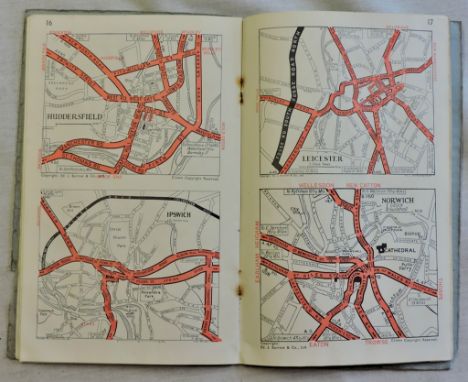 Duckham's Town Routes and motor manual, a vintage guide also containing an atlas.