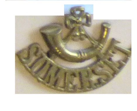 British Shoulder Titles-Somerset Light Infantry (Prince Albert's) Bugle/Somerset