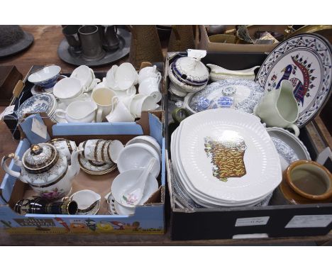 A large collection of pottery and porcelainTo include Aynsley white china six piece tea service, Great Western Railway refres