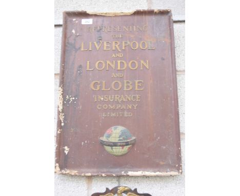 An early 20th Century advertising plaque"Representing the Liverpool and London and Globe Insurance Company Ltd", with relief 