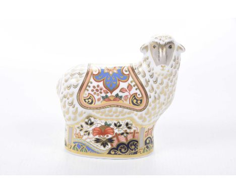 A Royal Crown Derby Paperweight
Available exclusively for the Royal Crown Derby Visitors Centre "Imari Ewe", gold back stamp 