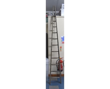 A Vintage Wooden Window Cleaner's Ladder 