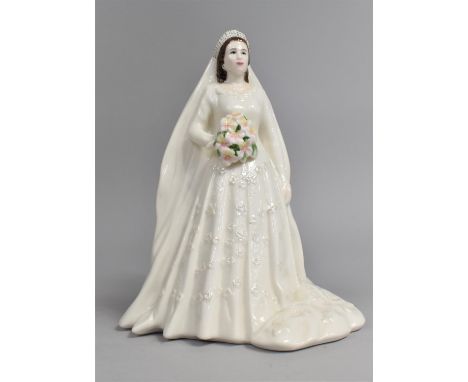 A Royal Worcester Figure, Her Majesty Queen II &amp; H.R.H The Duke of Edinburgh Diamond Wedding Anniversary 1947-2007 