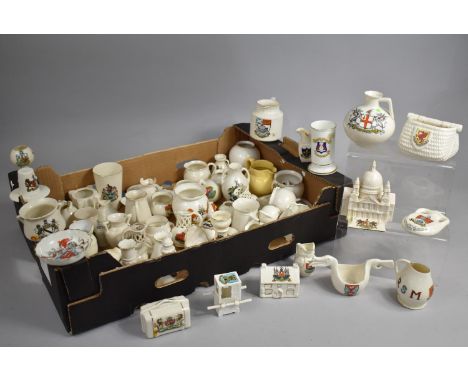 A Large Collection of Various Goss and Other Crested Ceramics to include Large Saint Paul's Cathedral Etc 