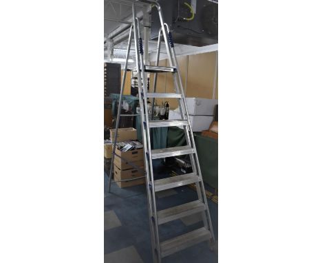 A Metal Avru Seven Step Step Ladder 